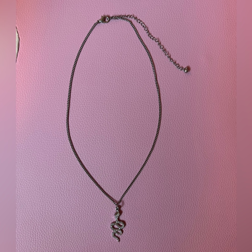 silver snake necklace